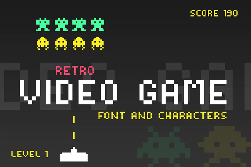 Retro Video Game - 80s Font