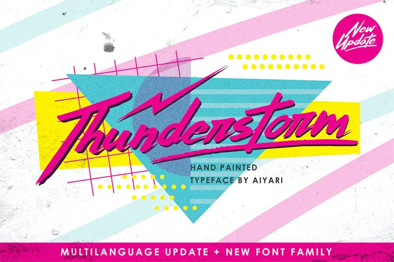 Thunderstorm 80s Font