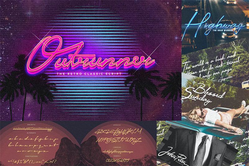 Outrunner - 80s Script Font