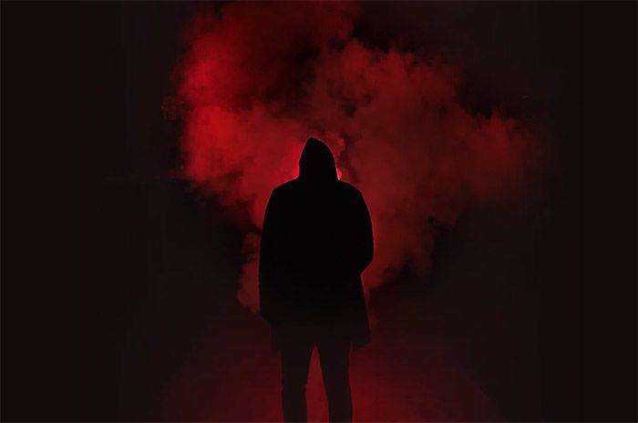 Man in Front of Smoke - Dark Wallpaper