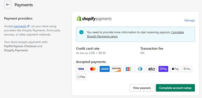 Shopify Payments