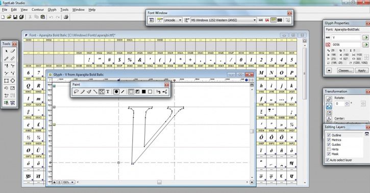 fontlab studio font editor