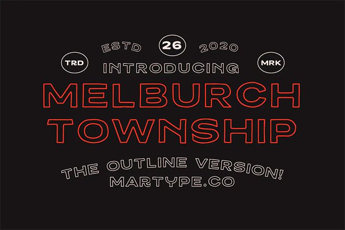 Melburch Typeface