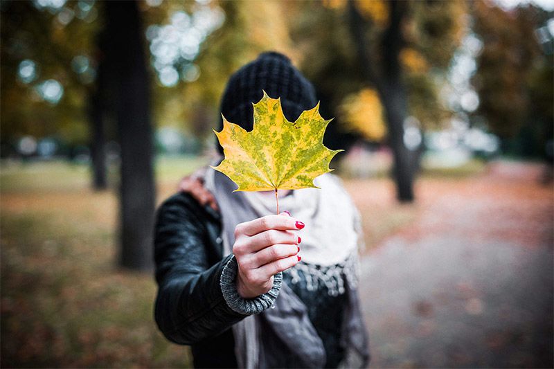 Woman With Leaf