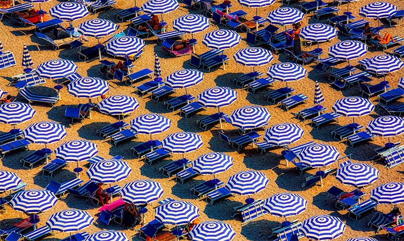 Rows of Umbrellas