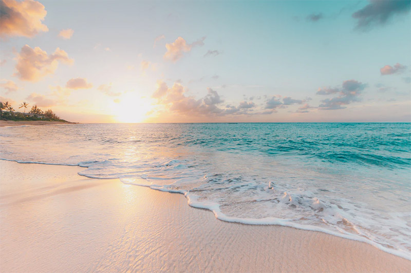 Beautiful Beach at Sunset