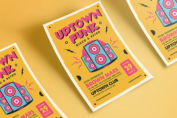 Uptown Funk Music Flyer Template