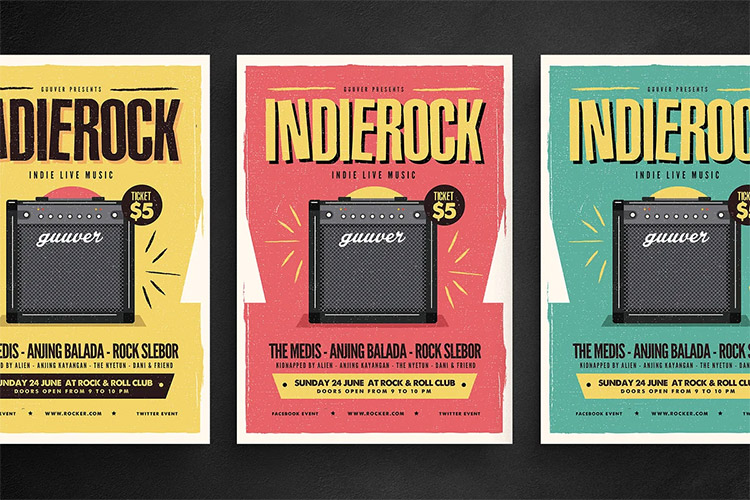 Indie Rock Flyer Template