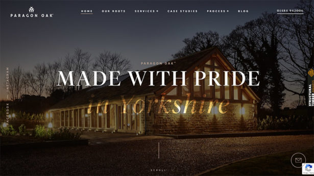 Paragon Oak - one of the best company websites