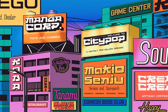 Citypop - Japanese Retro 90s Fonts