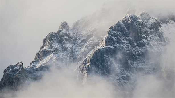 Foggy Winter Mountain