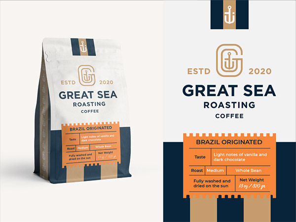 Great Sea Roasting Coffee Packaging Design