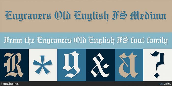 Engravers Old English Font