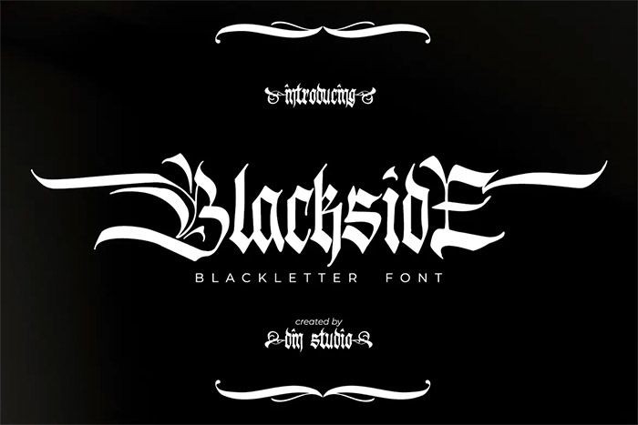 Blackside Blackletter Font