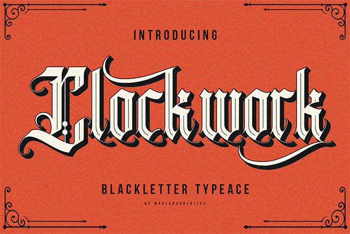 Clockwork Blackletter Typeface