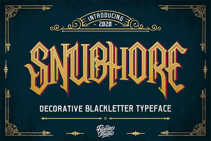 Snubhore - Blackletter Font