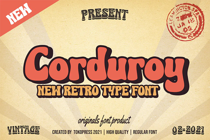Corduroy - Best 70s Fonts