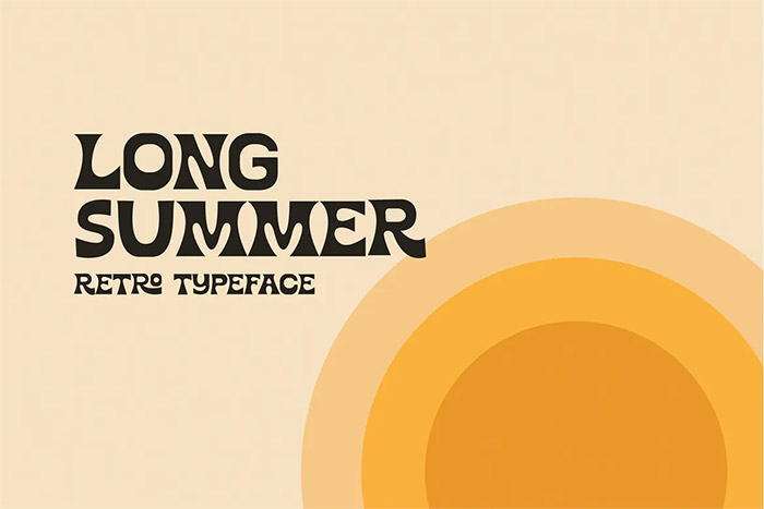 Long Summer - 70s Font