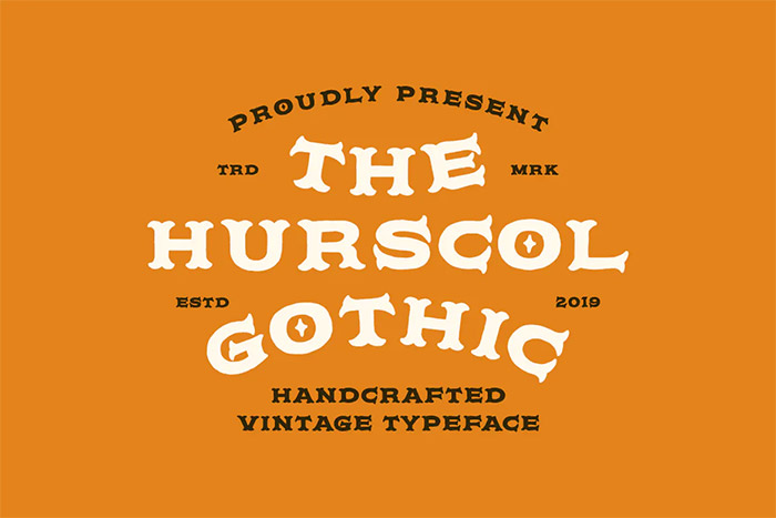 Huscol Gothic Typeface - 70s Fonts
