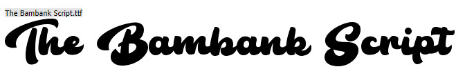 The Bambank Script - Free 70s Font