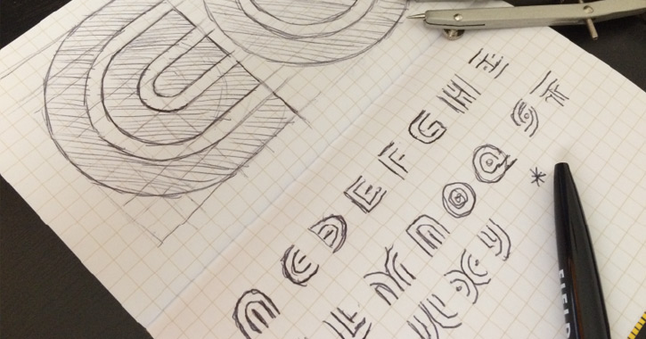 sketch paper lettering