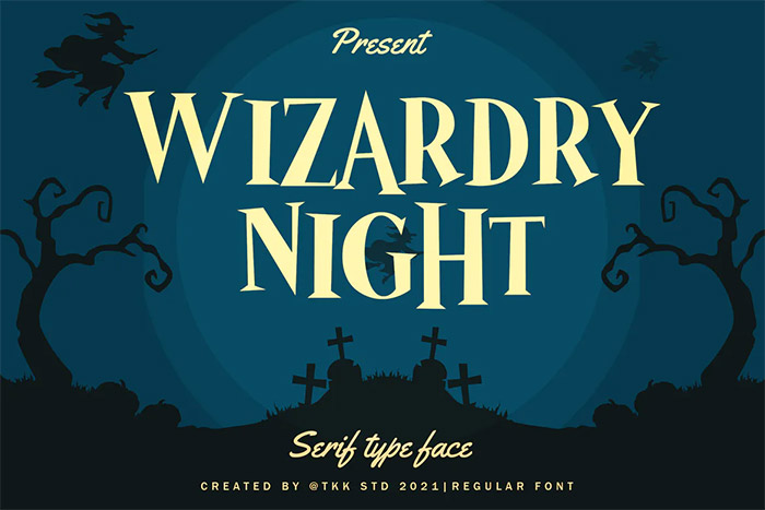 Wizardry Night Movie Font