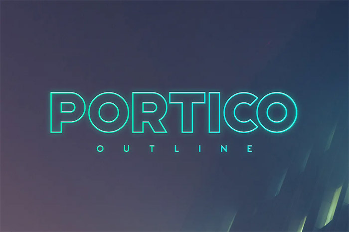 Portico Outline Font