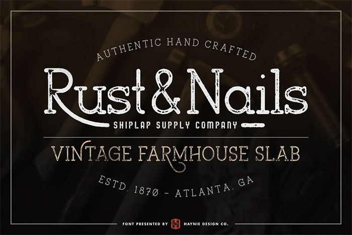 Rust & Nails - Slab Serif Fonts
