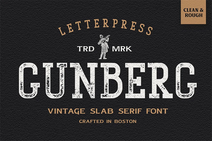 Gunberg - The Best Slab Serif Fonts