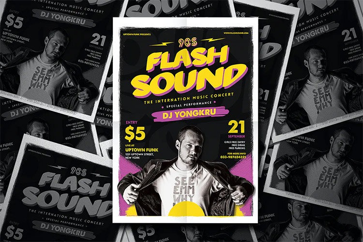 Flash Sound Poster Template
