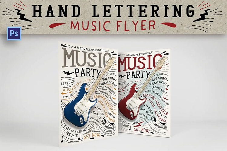Hand Lettering Music Flyer