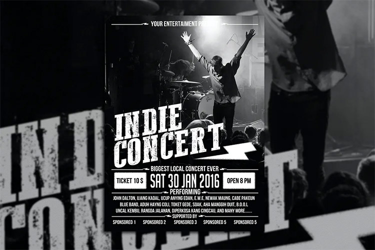 Indie Concert Poster Template