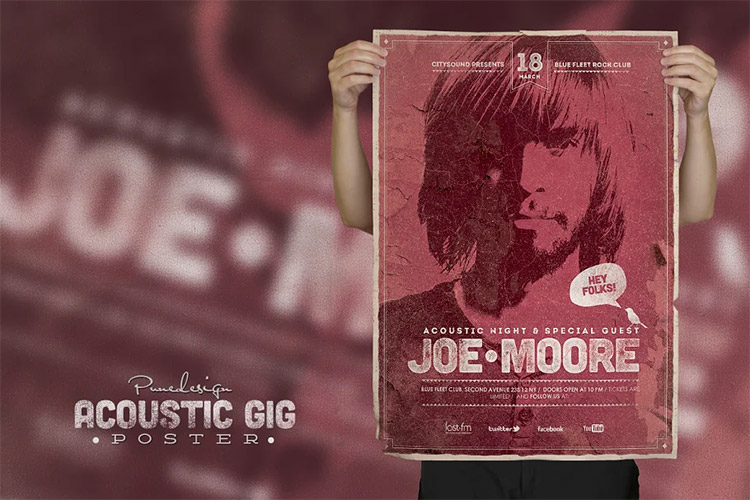 Acoustic Gig Poster Templates