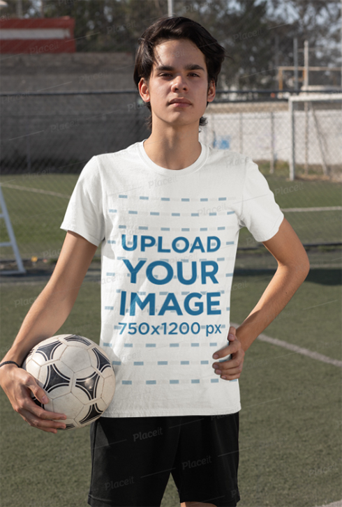 Teen Boy With a Soccer Ball