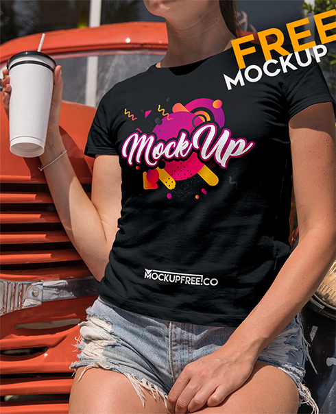 Girls T-Shirt Mockup