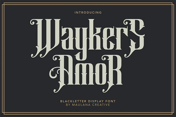 Waykers Amor 1800s Font
