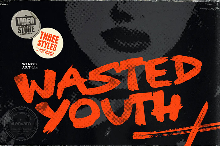 Wasted Youth - 90s Font